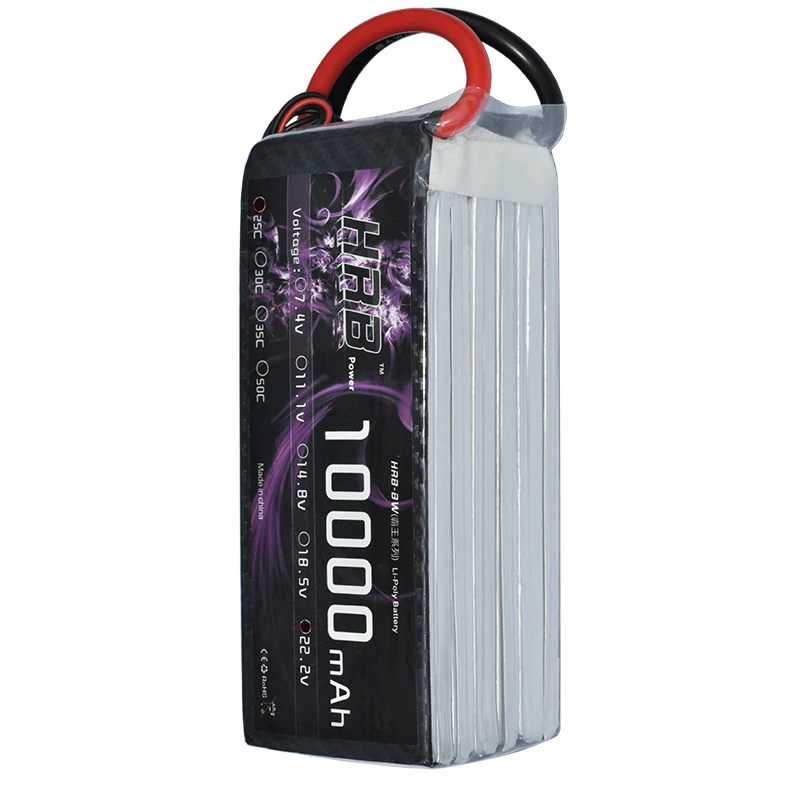 Аккумулятор hrb lipo 22,2 V 10000mAh 6S 25C 50C XT60 для радиоуправляемого автомобиля самолета вертолета квадрокоптера части дрона литиевая батарея