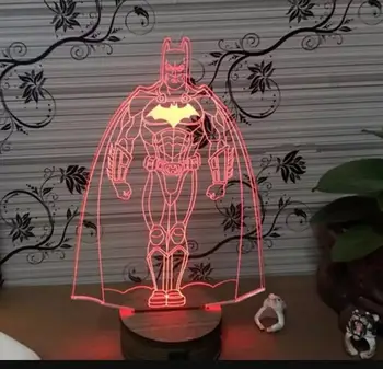 

Good for Sleeping Night Light Batman vs Superman Lamp 3D Laser Engraved Lights 5 Colors Changing LED Dawn Of Justice Kids Gift