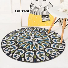 Лутаси Мандала круглые ковры в индийском стиле коврик для гостиной спальни домашний декор Противоскользящий Детский ковер детское ползающее одеяло