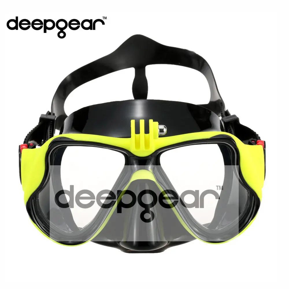 Профессиональная маска для подводного плавания DEEPGEAR дайвинга с камерой Gopro
