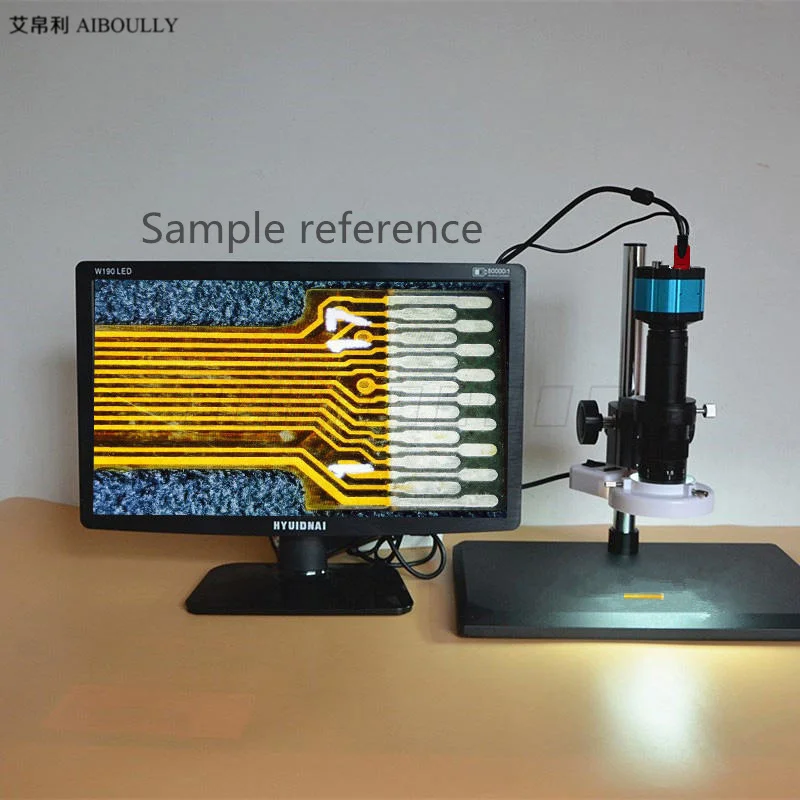 

2 megapixel VGA camera Electron microscope 7-inch display Metal bracket C-Mount lens LED ring light PCB soldering Phone Repair