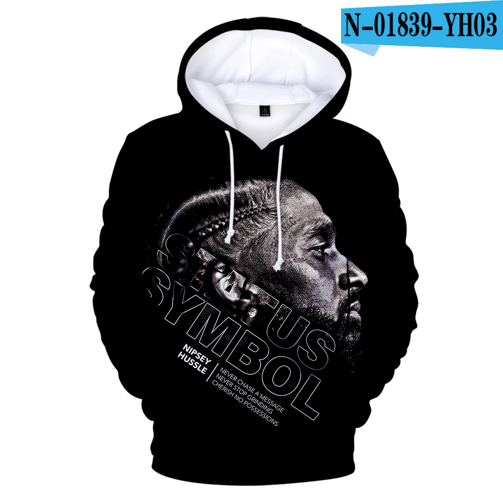 Harajuku Повседневная Nipsey Hussle Мужская спортивная одежда Брендовые мужские s крутые худи пуловер хип хоп мужские s Cпортивные костюмы толстовки Толстовка свитер - Цвет: 3D