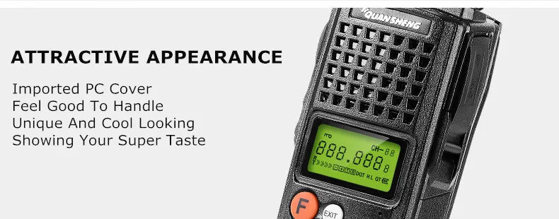 10 Вт QuanSheng TG-K10AT Walkie Talkie 10 км TG K10AT радио comunicador 10 км UHF400-470MHz дополнительный VHF диапазон двухстороннее радио 4000 мАч