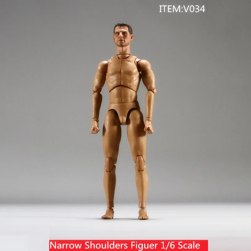 Игрушка масштаб 1/6 Мужская голова Лепка том круиз A34 атанго V034 + узкие плечи