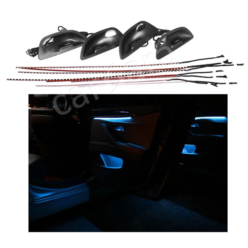 

Interior LED decorative atmosphere strip lights set with 2 switchable light color for BMW 5 Series F10 F18 2011-2017