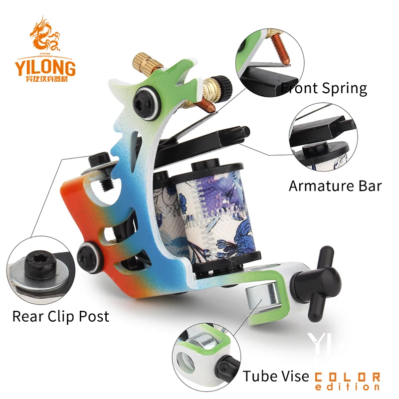 Koop Compleet Tattoo Machine Kit Set 2 Coils Guns Pigment Sets Power Tattoo Beginner Grips Kits Permanente Make Up