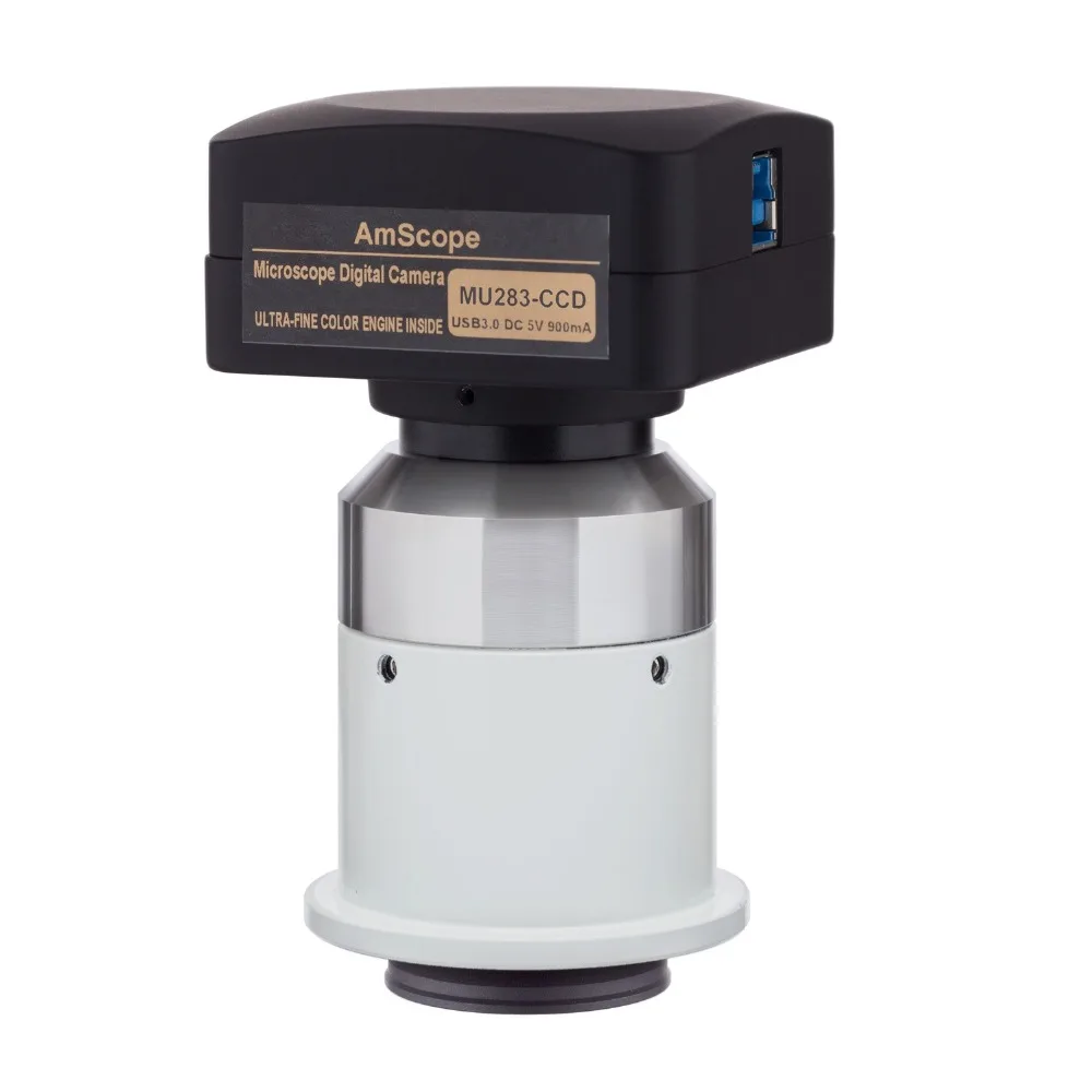 AmScope 2.8MP USB3.0 CCD флуоресцентная цифровая камера для микроскопов Nikon MU283B FL NI07|Детали
