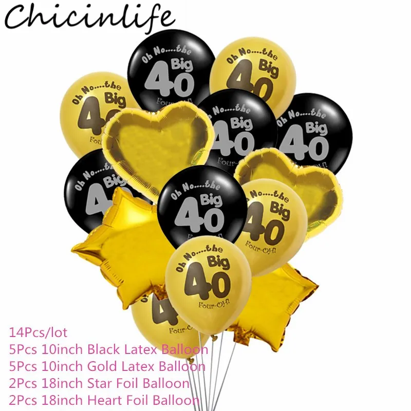 Chicinlife 1 Набор 30 40 50 60 лет воздушный шар для взрослых День Рождения Вечеринка