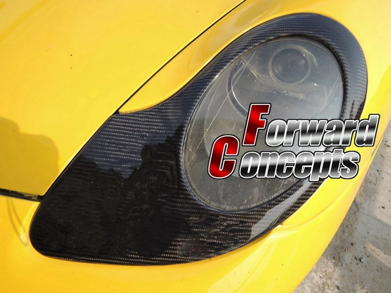 FOR 1 holes CARBON FIBER 986 911 BOXSTER HEADLIGHTS COVERS EYELIDS TRIMStrimtrim cover