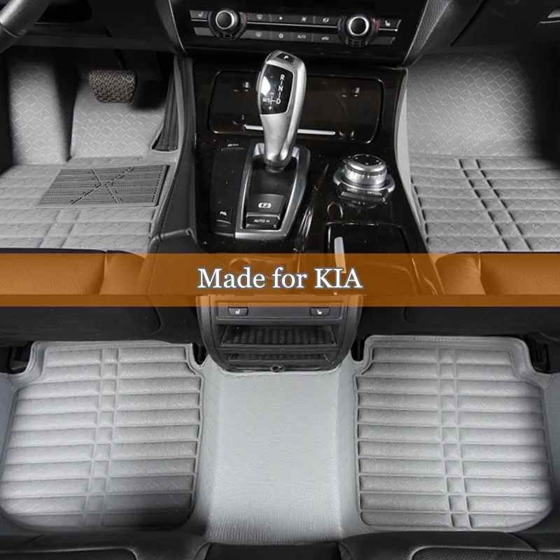 Double Layer Car Floor Mats For Kia Sorento Sportage K5 Forte K3 Carens