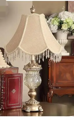 

Crystal glass bedside lamp. Palace high hanging cloth