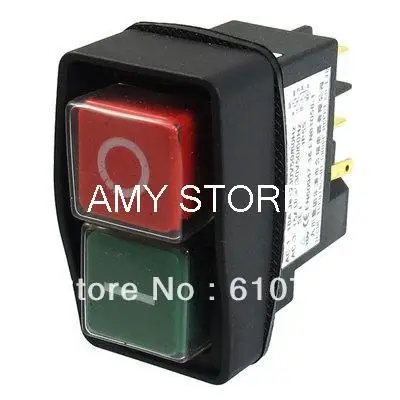 

5-Pin DPST 2-Phase I/O Momentary Waterproof Electromagnetic Switch Black 230VAC JCZ3D 50/60Hz