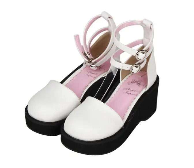 Robe 5cm Mori Boucles Lolita Coins Partie Pompes Haute Angélique Lady 33 6cm Empreinte Talons Cosplay Chaussures Femme 47 Princesse Fille Femmes qU1Ex16H