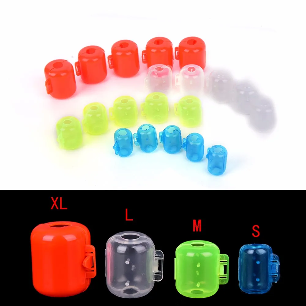 

10Pcs S-XL Wood Shrimp Hooks Cover Jig Squid Umbrella Hook Hat Box Protector Fishing Tackle