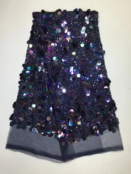 

French Lace Latest Lace High Quality 3D Applique Flower Lace Fabric For Multicolor Bridal Sequins Lace Fabric For Dress ADF347-1