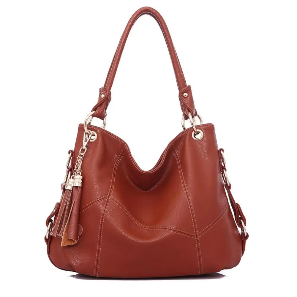 Новая сумка из натуральной кожи с кисточками, женские сумки-мессенджеры, дамские сумки, женские сумки через плечо, Bolsa Feminina A119 - Цвет: Коричневый