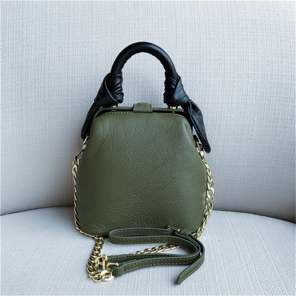 

2019 NEW Custom Clutch Women HandBag Real Leather Cowhide Brand Handbags Ring High-end Small Square Bag Ladies Shoulder Bag