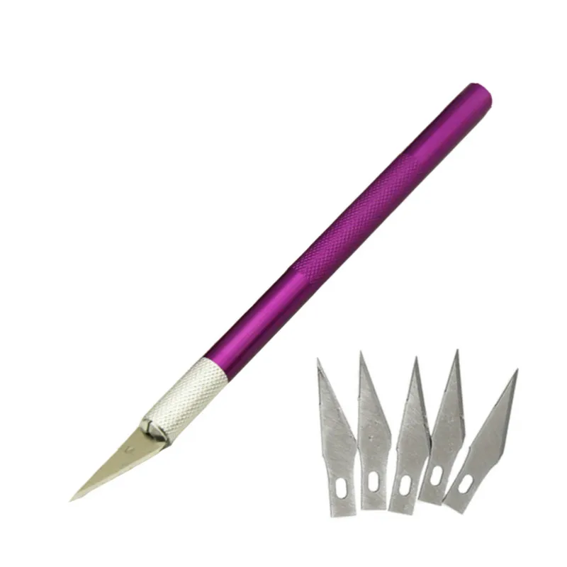 Non-Slip Metal Scalpel Knife Tools Kit Cutter Engraving Craft knives+5pcs Blades Mobile Phone PCB DIY Repair Hand Tools Non-Slip Metal Scalpel Knife Tools Kit Cutter Engraving Craft knives+5pcs Blades Mobile Phone PCB DIY Repair Hand Tools