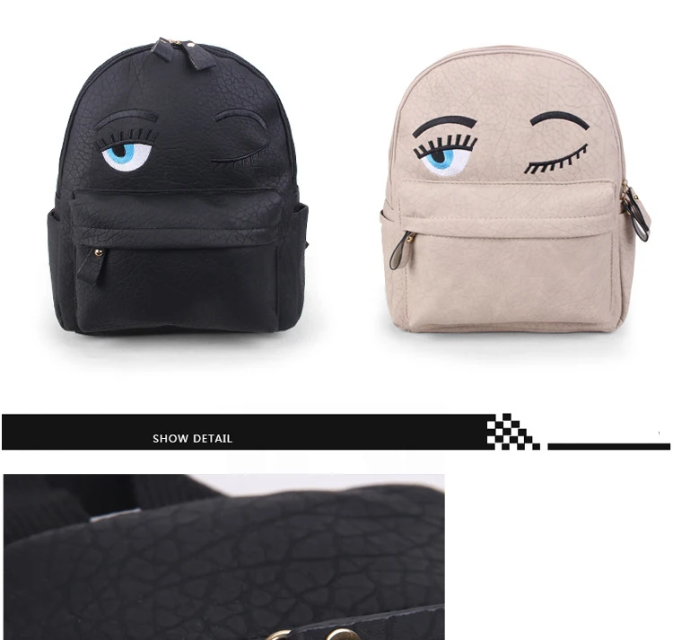 SheIn Vendita Calda di Modo Delle Donne 2017 Nuovo Arrivo Cheap Online  negozi Borse Occhi Modello PU Carino Zaino Bicolore Campus Scuola  borsa|backpack fashion|fashion backpackpattern backpack - AliExpress
