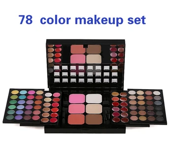 

78 Color Eyeshadow Pallete Set Make up Palette 48 Eyeshadow + 24 Lip Gloss +6 Foundation face powder/Blush Makeup Kit Cosmetics