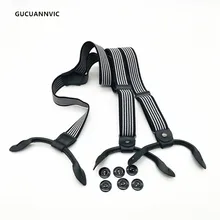 Черно-белые классические подтяжки версия ремня мужской ремень женские кожаные пуговицы модное украшение