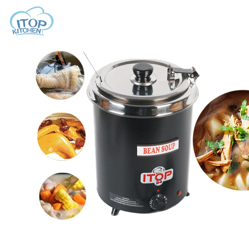 

ITOP 110V/220V Electric Soup Warmer Buffet Cafeteria Restaurant Cateen Soup Kettle Boiler has stock in US/CN
