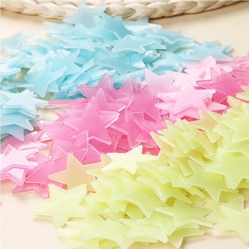 100pcs/bag 3cm Mixcolor Glow in the Dark Toys Luminous Star Stickers Bedroom Sofa Fluorescent Painting Toy PVC for Kids juguete 100pcs/bag 3cm Mixcolor Glow in the Dark Toys Luminous Star Stickers Bedroom Sofa Fluorescent Painting Toy PVC for Kids juguete