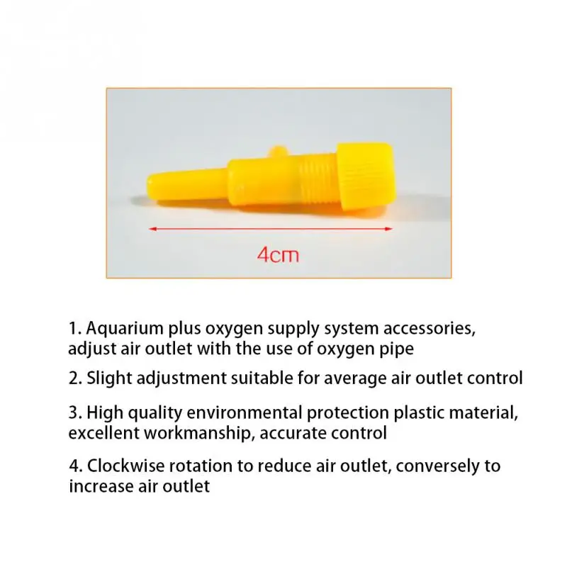 10 шт./лот, Универсальный Регулируемый воздушный переключатель, клапан, регулятор для аквариума, аксессуары для воздушного насоса