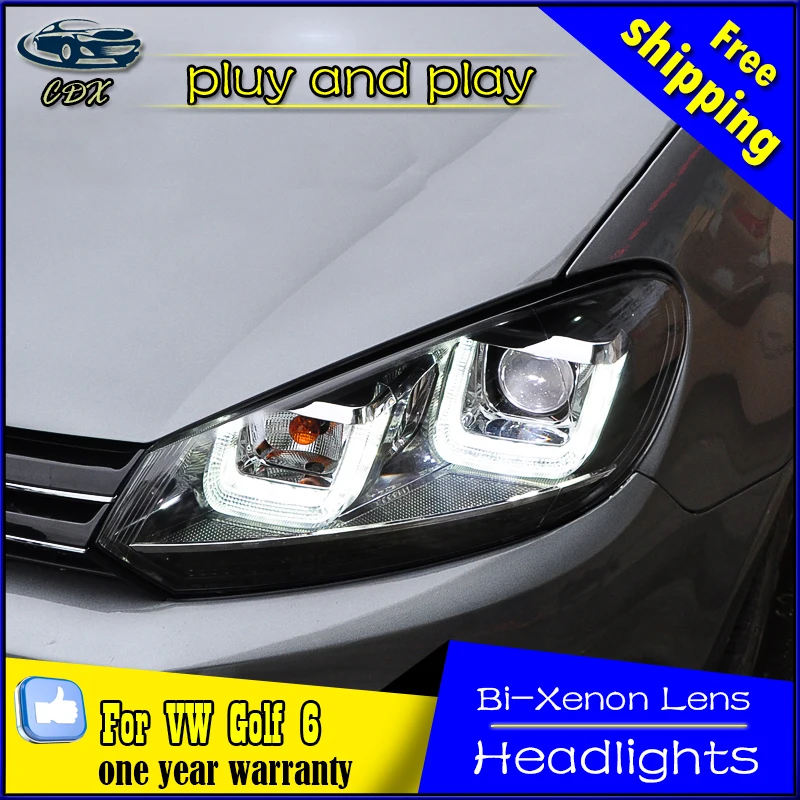 

CDX Car Styling Head Lamp for VW Golf 6 LED Headlight MK7 Style Golf6 MK6 LED DRL Daytime Running Light Bi-Xenon HID Accessories