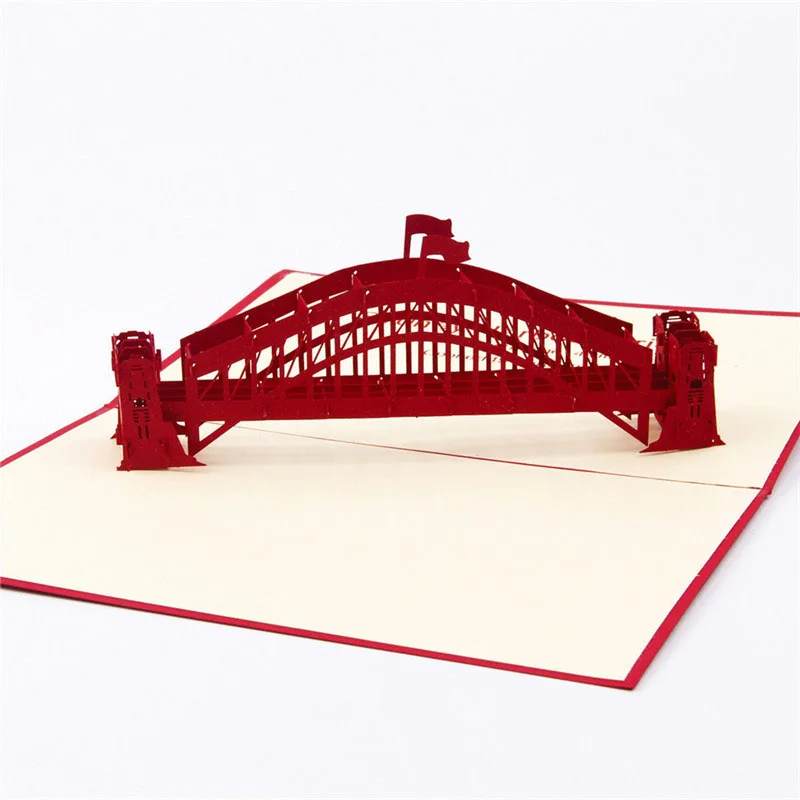  3D Laser Cut Handmade Sydney Harbour Bridge Paper Invitation Greeting Cards PostCard Business Birth - 32794611767