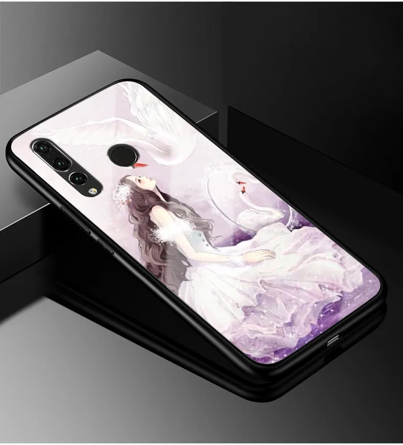 21 Для Huawei Honor 10i чехол Honor 10i PC Пластиковый стеклянный чехол для телефона черный ТПУ бампер чехол для Huawei Honor 10i HRY-LX1T 10 i чехол - Цвет: 21