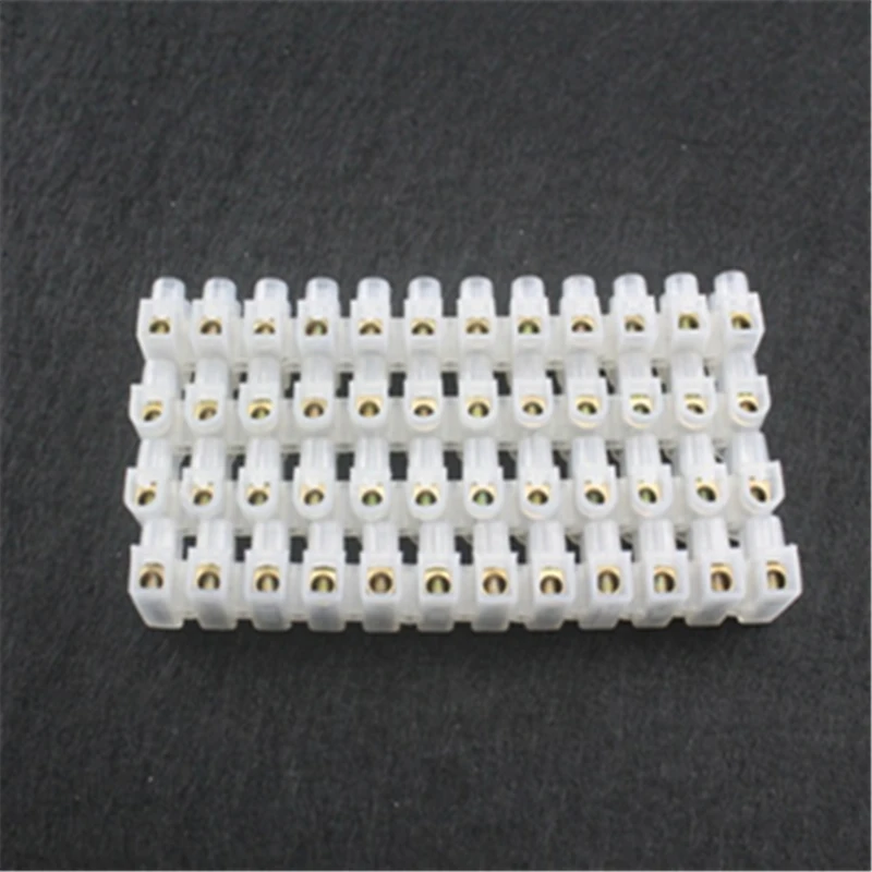 

Screw Terminal Barrier 60A Connector 3pcs Electrical Wire Connection 12Position Barrier Terminal Strip Block 60A