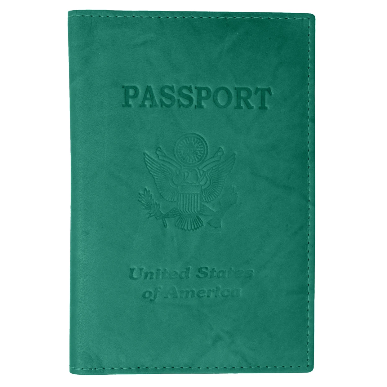 Genuine Leather Passport Credit Card Holder Wallet for Traveling 601 CF USA BLIND (C) (2)