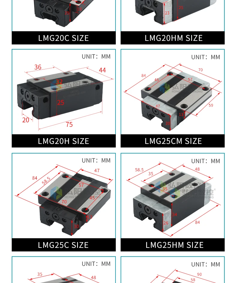 CSK LMG20H ЧПУ линейная направляющая CSK бренд LMG15/20/25/30 H Размер направляющей ползун