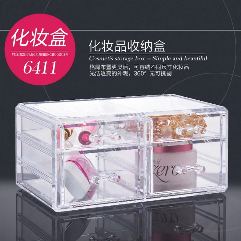Fashion Clear more Layer Cosmetic Display Lipstick Holder Eye Shadow Showcase Makeup Organizer Household Decoration Display