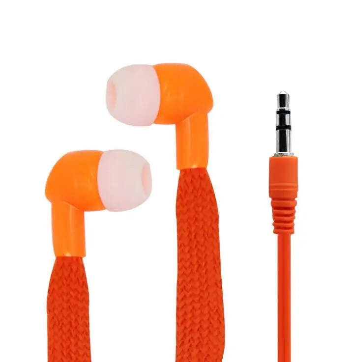 Colorful Fabric Shoelace Earphone Common Plastic In ear Earphone Clear