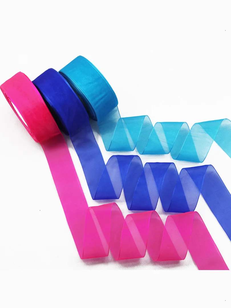 

(50 yards/roll)Color snow yarn ribbon Wholesale Gift Packing Christmas decoration diy Ribbons roll fabric