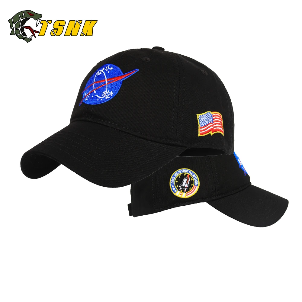 

TSNK Cotton Embroidery "Aerospace/Space flight" Snapback hat Hiking Caps For Men&Women