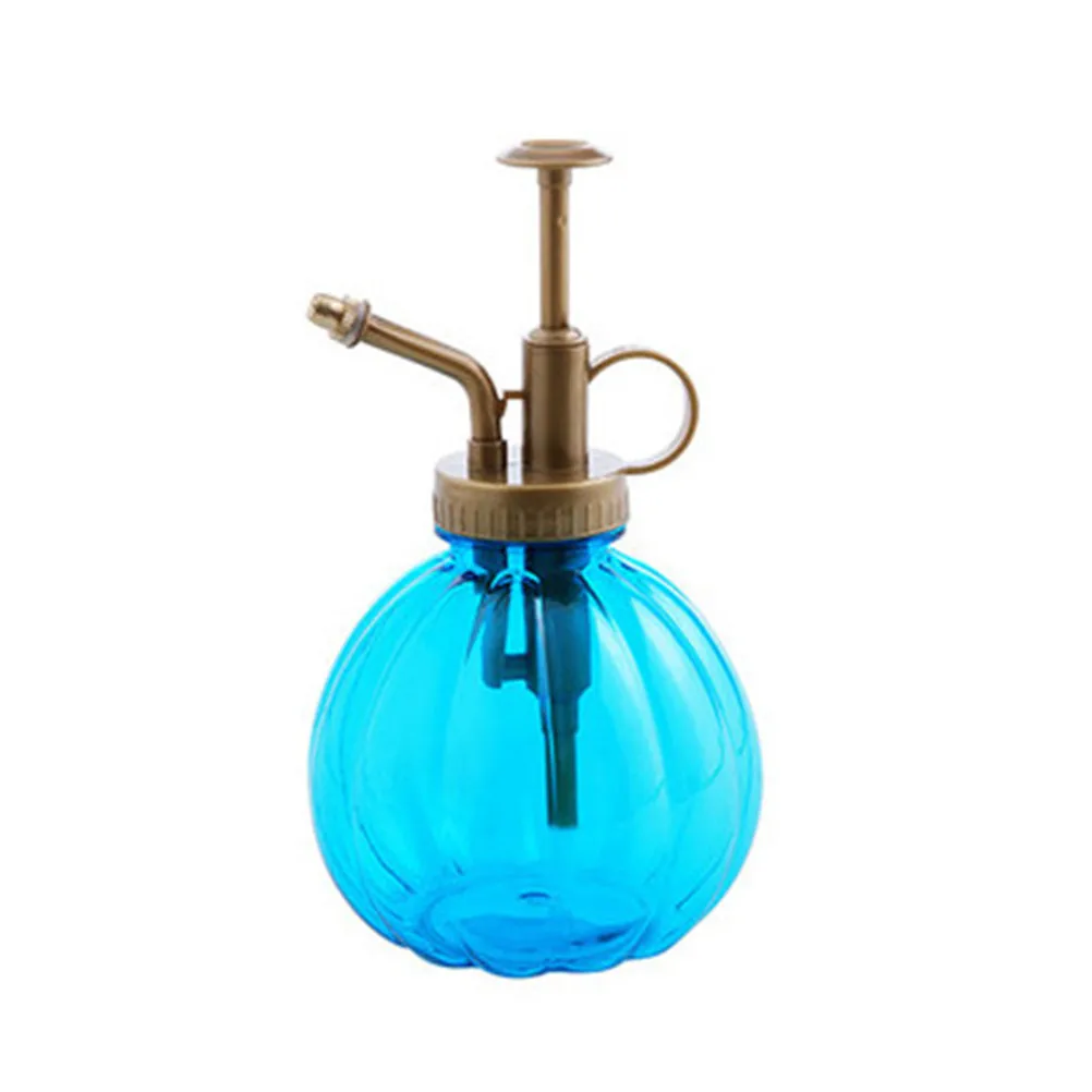 Цветок Античный стеклянный Бронзовый стиль растения душ ремесла Ретро пластиковый горшок для лейки банок бутылки маленькие садовые инструменты - Цвет: Синий