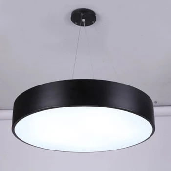 

Modern office lighting LED Pendant lamp round living room bedroom black/ white lighting restaurant office study lamp BG13