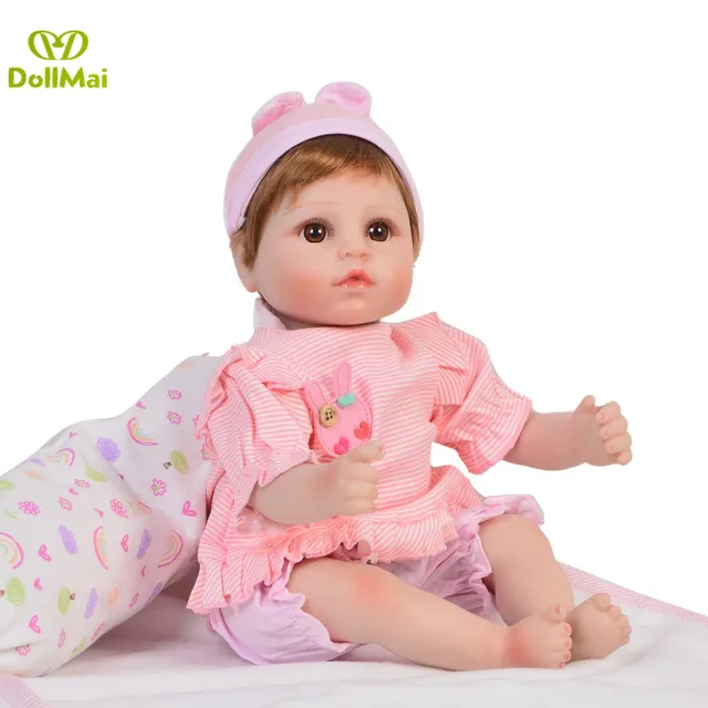 Muñeca Reborn de silicona suave para niña, muñeco de bebé de 43cm, regalo de cumpleaños, juguetes rellenos, bb renacido, boneca Muñeca Reborn de silicona suave para niña, muñeco de bebé de 43cm, regalo de cumpleaños, juguetes rellenos, bb renacido, boneca