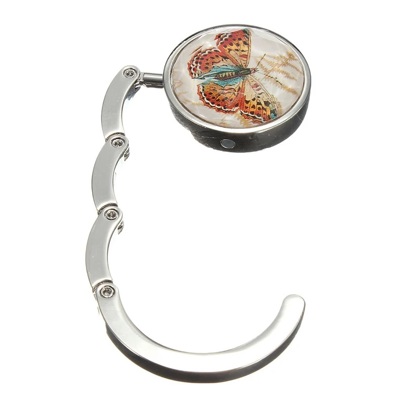 

New Style Foldable Metal Butterfly Purse Bag Hanger Handbag Table Hook