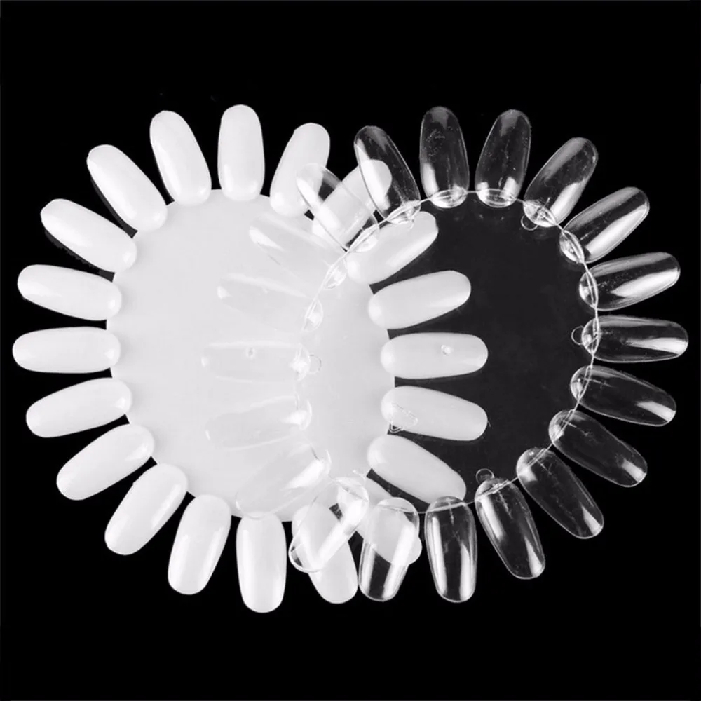 

10 wheels/set Round Acrylic Plastic Nail Art Tips Palette Practice Polish Displaying Wheels Practice Chart False Nail Design new