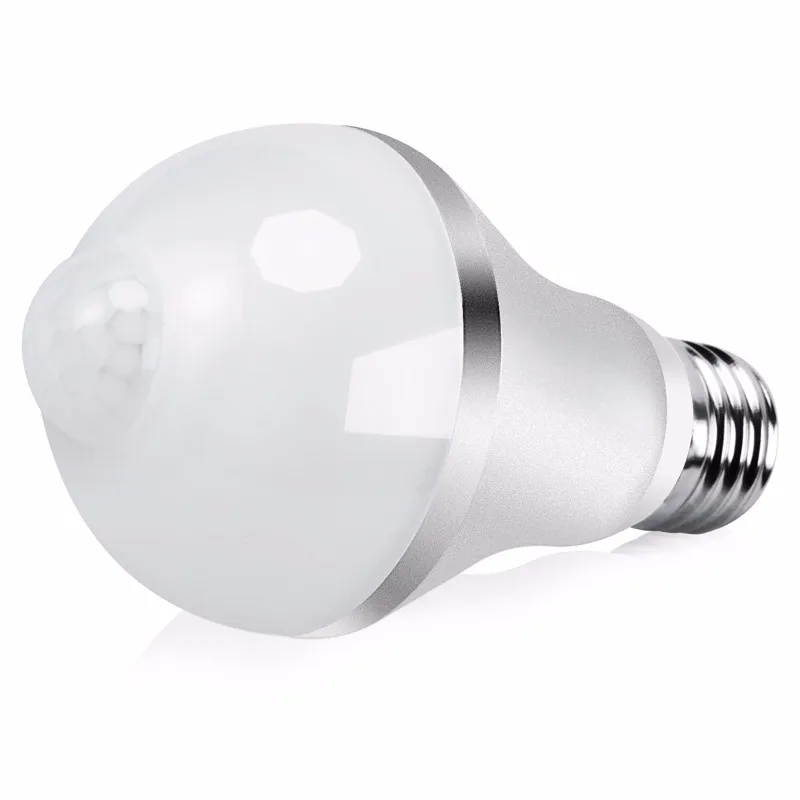 Led 5W PIR With Motion Sensor Light Lamp E27 110V220V230V Auto Smart Led PIR Infrared Body Bulb Bombillas Led for Gate Stairs (1)