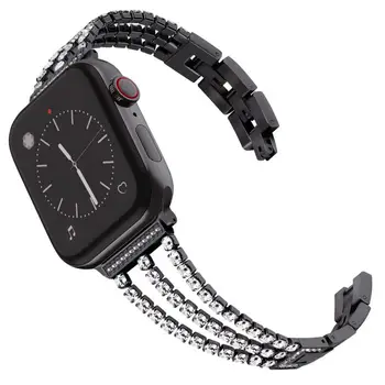 

For I watch Band Metal Women Hollow For Apple Watch Diamond Strap Applicable for Apple Watch 4 3 2 1 38mm 40mm 42mm 44mm