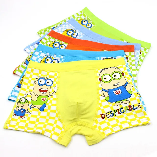 5 Piece/lot Kids Boys Underwear Despicable Me/Minions Panties Children