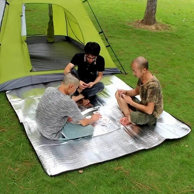 6.6 feet Aluminum film dampproof mat Camping Tent mat picnic Sleeping