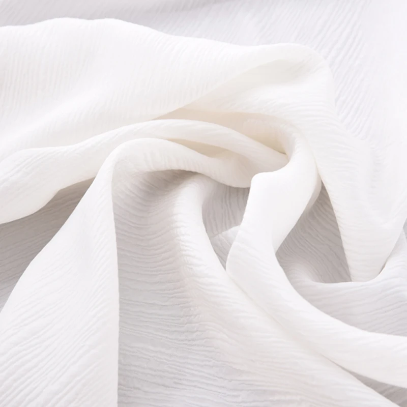 

140CM Wide 25MM Double-layered Milk White Silk Fabric for Summer Dress Shirt Cheongsam H503