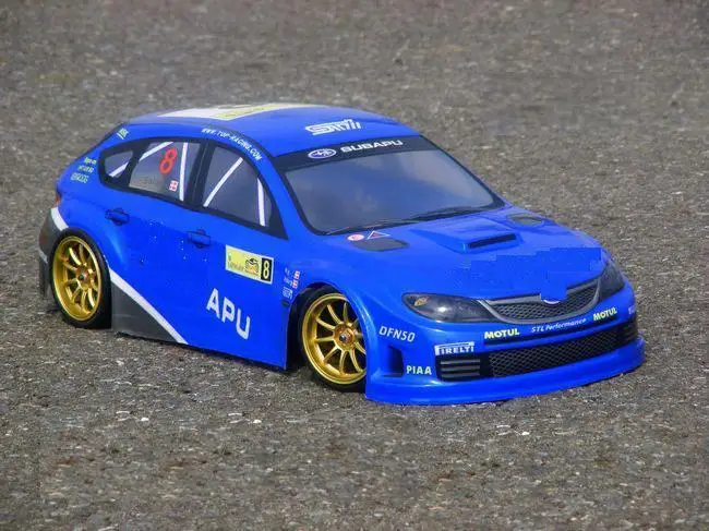 Ewellsell 1/10 удаление контроль автомобиля r/c автомобиль ПВХ Окрашенный корпус кузова 190 мм №: 038 синий 2 шт./лот|body
