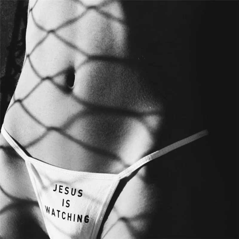 JESUS IS WATCHING women Cheeky V-string Трусы Трусики стринги нижнее белье трусики